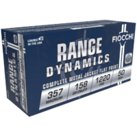 Fiocchi Range Dynamics Handgun Ammunition 357 Mag 158gr CMJFP 1220 fps 50/ct