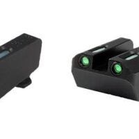 Truglo TFX Tritium/Fiber-Optic Day/Night Sight Set fits GLOCK 17 / 17L 19 22 23 24 26 27 33 34 35 38 and 39 (Suppressor Low) - White Outlin
