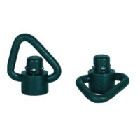 Grovtec Recessed Plunger Heavy Duty Angled Loop Push Button Swivels Black
