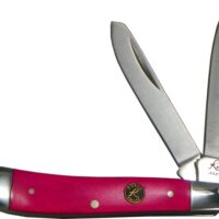 ABKT ROPER SERIES PINK SKY - PEANUT 2-BLADE PINK BONE HNDLS