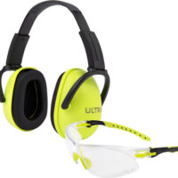 ULTRX BLOCKER EAR & EYE COMBO - YOUTH LIME MUFF/CLEAR EYES