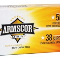 ARMSCOR 38 SUPER 125GR FMJ - 50RD 20BX/CS MADE IN USA