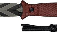 CIVIVI KNIFE PERFRICO FIXED - 4.49" BUGUNDY G10/STRIPED BLD