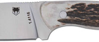 COBRATEC TWIN MOUNTAIN 4" - FIXED BLADE GENIUN STAG W/SHTH