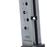 CPD MAGAZINE RUGER LCP - 380ACP 6RD GLOSS BLACK