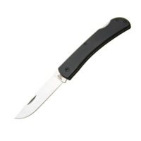 Bear & Son Large Locking Farmhand Folding Knife 3-5/8" Drop Point Blade Black with Clip