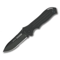 Bear & Son Blackhawk Point Man Sideliner Folding Knife 3-3/8" Drop Point Blade Black