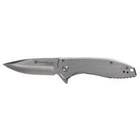 Smith & Wesson KT Executive Platinum Folding Knife 3" Drop Point Blade Silver