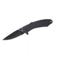 ABKT Elite Ember Folding Knife 2-3/4" Drop Point Blade Black