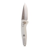 SOG Knives One-Zero AU Folding Knife 3-1/10 Drop Point Blade Silver Chrome