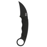 SOG Gambit Blackout Fixed Knife 2-3/5" Sheepsfoot Blade Black