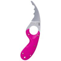 CRKT Bear Claw Fixed Knife 2-2/5" Hawkbill Blade Pink