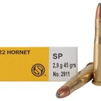 Sellier & Bellot Rifle Ammunition .22 Hornet 45 gr SP 2346 fps - 20/box