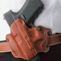 DESANTIS MINI SLIDE HOLSTER - OWB LH LEATHER SIG P365 TAN