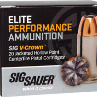 SIG AMMO 45ACP 200GR ELITE - V-CROWN 20RD 10BX/CS