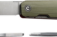 CIVIVI KNIFE SENDY 2.83" - MILLED GREEN/RED G-10 CLAM PK