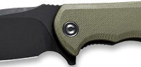 CIVIVI KNIFE PRAXIS 3.75"   OD - GREEN G10/BLACK STN CLAM PACK