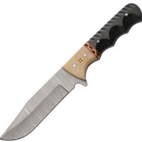 SZCO RITE EDGE 4.5" MICARTA - BONE BOLSTER W/LEATHER SHEATH