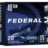 Federal  Syntech Defense Handgun Ammunition .40 S&W SJHP1050 fps 20/ct