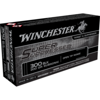 Winchester Super Suppressed Rifle Ammunition .300 AAC Blackout 200gr FMJOT 1060 fps 20/ct