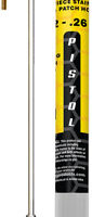 PRO SHOT STAINLESS 1PC PISTOL - CLEANING ROD 8" .22-.26 CAL