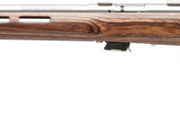 SAVAGE MARK II-BTVLSS 22LR LH - 21" HB SS/BRN LAMINATE T-HOLE