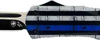 TEMPLAR KNIFE LARGE OTF BACK - THE BLUE 3.5" BLK DROP POINT
