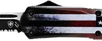 TEMPLAR KNIFE LARGE OTF FULL - US 3.5" BLACK TANTO SERRATED
