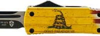 TEMPLAR KNIFE SLIM OTF DON'T - TREAD ON ME 3.1" BLACK TANTO