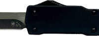 TEMPLAR KNIFE SLIM ZINC OTF D2 - BLK DROP POINT 3.1" BLK RUBBER