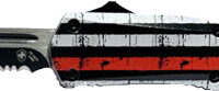 TEMPLAR KNIFE SMALL OTF BACK - THE RED 2.75" BLK TANTO SRRTED
