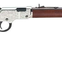 HENRY H4 SILVER EAGLE 17HMR - 20" OCTAGON WALNUT ENGRAVED