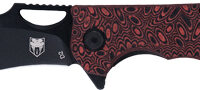 COBRATEC NIGHTHAWK FOLDER - 3.62" BLACK D2 BLADE/RED G-10