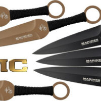 MC USMC 9" SPEAR POINT - THROWING KNIVES 6-PACK BLK/FDE