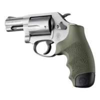 Hogue Overmolded Rubber Full Size Monogrip S&W Round Butt J-Frame Revolvers OD Green